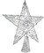 Silver Star Tree Topper - Christmas Swirl Design Sparkle 3-D Dimensional Hallow Xmas Trees